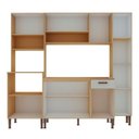 Ver imagem 4 de Cozinha Modulada Alta 4 Peças 100% MDF Bege/Freijo/Branco