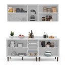 Ver imagem 6 de Cozinha Pérola com Tampo 4 Peças Aéreos com 5 Portas, Balcão 2 Gavetas 3 Portas e Balcão 2 Portas Yescasa Branco