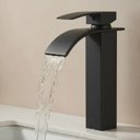 Ver imagem 6 de Torneira Monocomando Cascata Longa Banheiro Preto Fosco Luxo Moderna Me12b