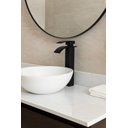 Ver imagem 7 de Torneira Monocomando Cascata Longa Banheiro Preto Fosco Luxo Moderna Me12b