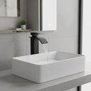 Ver imagem 2 de Torneira Monocomando Cascata Longa Banheiro Preto Fosco Luxo Moderna Me12b