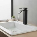 Ver imagem 5 de Torneira Monocomando Cascata Longa Banheiro Preto Fosco Luxo Moderna Me12b