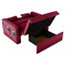 Ver imagem 4 de Sofá Cama com Baú Gorteen Veludo Vinho