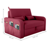 Sofá Cama com Baú Gorteen Veludo Vinho - 2
