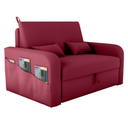 Ver imagem 5 de Sofá Cama com Baú Gorteen Veludo Vinho