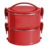 Marmita Termoprática Revestida em Aço Inox 2 Unidades Cor:vermelho - 1