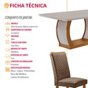 Ver imagem 7 de Mesa de Jantar Milena 180cm Tampo MDF e Vidro Canto Copo com 6 Cadeiras Lira