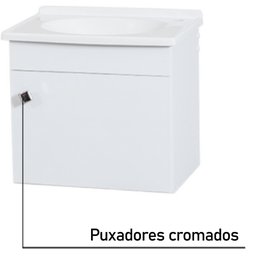 Kit Gabinete com Espelho Belo Horizonte Branco Corso 40x29x36 - 5