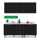 Ver imagem 5 de Cozinha Pérola com Tampo 4 Peças Aéreos com 5 Portas, Balcão 2 Gavetas 3 Portas e Balcão 2 Portas Yescasa