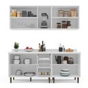 Ver imagem 6 de Cozinha Pérola com Tampo 4 Peças Aéreos com 5 Portas, Balcão 2 Gavetas 3 Portas e Balcão 2 Portas Ye