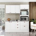 Ver imagem 1 de Cozinha Pérola com Rodapé 3 Peças Aéreo 3 Portas e Balcão 2 Gavetas 3 Portas e Torre Yescasa Branco