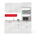 Ver imagem 5 de Cozinha Pérola com Rodapé 3 Peças Aéreo 3 Portas e Balcão 2 Gavetas 3 Portas e Torre Yescasa Branco