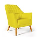 Ver imagem 2 de Poltrona Orion Bordada com Puff Quasar Suede Amarelo Aradecor