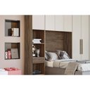 Ver imagem 5 de Módulo de Quarto Casal Armário Mesa de Cabeceira Rizon-linea C- 1 Porta e 1 Gaveta Cumaru-fendi 25