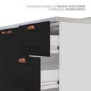 Ver imagem 7 de Cozinha Pérola com Rodapé 3 Peças Aéreo 3 Portas e Balcão 2 Gavetas 3 Portas e Torre Yescasa Preto