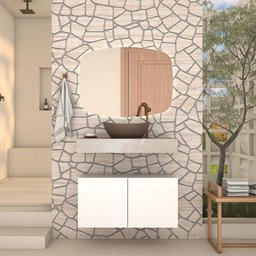 Módulo Suspenso Para Banheiro Bliss 80 Cozimax Branco - 4