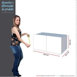 Módulo Suspenso Para Banheiro Bliss 80 Cozimax Branco - 6
