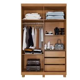 Guarda Roupa Milão 4 Portas 3 Gavetas 5 Prateleiras - Benetil - 3