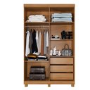 Ver imagem 3 de Guarda Roupa Milão 4 Portas 3 Gavetas 5 Prateleiras - Benetil