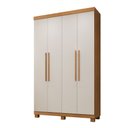 Ver imagem 1 de Guarda Roupa Milão 4 Portas 3 Gavetas 5 Prateleiras - Benetil