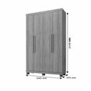 Ver imagem 4 de Guarda Roupa Milão 4 Portas 3 Gavetas 5 Prateleiras - Benetil