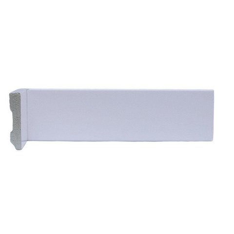 Kit com 5 Barras Rodapé de Poliestireno Slim 5CMX10MM Liso 12m Branco Riplain