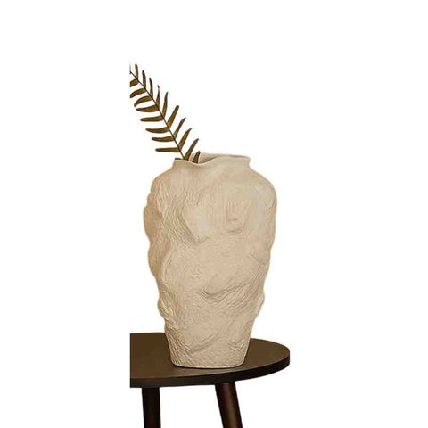 Vaso de Cerâmica 19x19x30 Cm Branco Avanti