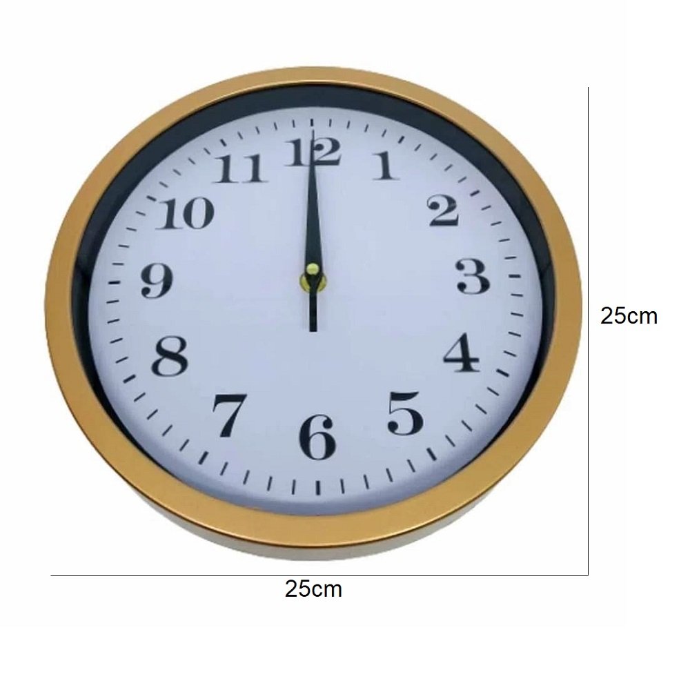Relógio de Parede 25x25cm Silencioso - 2