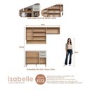 Ver imagem 4 de Cozinha Compacta Modulada 4 Peças com Nicho Decorativo Isabelle Bege/Freijó/Arenas
