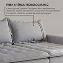Ver imagem 6 de Sofá Cama Retrátil em Madeira Eucalipto e Linho 200cm Flórida Cinza Claro
