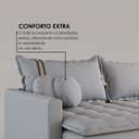 Ver imagem 5 de Sofá Cama Retrátil em Madeira Eucalipto e Linho 200cm Flórida Cinza Claro