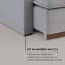 Ver mais imagens de Sofá Cama Retrátil em Madeira Eucalipto e Linho 200cm Flórida Cinza Claro