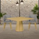 Ver imagem 5 de Kit 2 Cadeiras Decorativas Sala de Jantar Madeira Maciça Hadassa Linho Cinza/Freijó - Gran Belo
