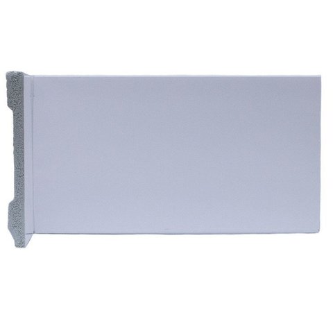 Kit com 3 Barras Rodapé de Poliestireno Slim 10CMX10MM Liso 7,2m Branco Riplain