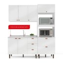 Ver imagem 5 de Cozinha Pérola Modulada 3 Peças Aéreo 3 Portas e Balcão 2 Gavetas 3 Portas e Torre Yescasa Branco