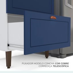 Cozinha Pérola Completa 3 Peças Aéreo 3 Portas e Balcão 2 Gavetas 3 Portas e Torre Quente Yescasa - 11