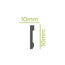 Ver imagem 1 de Kit com 30 Barras Rodapé de Poliestireno Slim 10cmX10mm Liso 72m