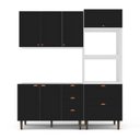 Ver imagem 3 de Cozinha Pérola Completa 3 Peças Aéreo 3 Portas e Balcão 2 Gavetas 3 Portas e Torre Quente Yescasa