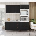 Ver imagem 1 de Cozinha Pérola Completa 3 Peças Aéreo 3 Portas e Balcão 2 Gavetas 3 Portas e Torre Quente Yescasa