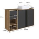 Ver imagem 3 de Gabinete de Banheiro 110cm com 2 Portas Gavetas e Cuba Antônia Marrom/Mel/Grafite