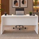 Ver imagem 2 de Escrivaninha Home Office para Trabalho e Estudo 136 cm Berlin - Branco
