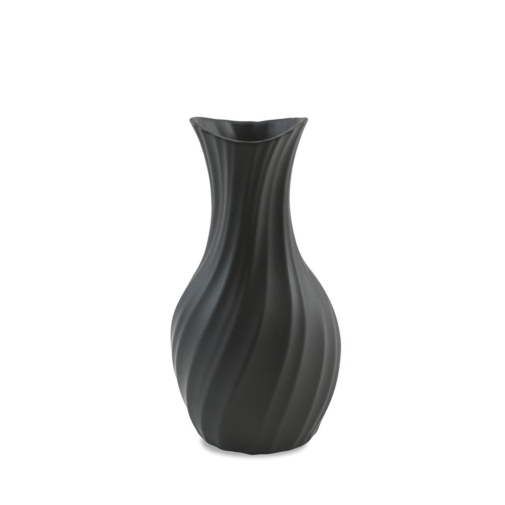 Vaso Decorativo Opera Cloe Stefanplast - 20x19 Cm, Colore Grafite Grigio Luce, Resina Certificata