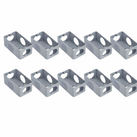 10 Caixas 5 Entrada Pvc 1/2 X 3/4 Cinza Masster