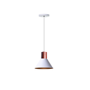 Ver imagem 1 de Lustre Pendente Costa Rica 17cm Branco Com Cobre Mesa Balcão Gourmet