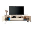 Ver imagem 7 de Rack para TV até 75 Polegadas Pés Industrial com 2 Portas Austin Off White