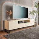 Ver imagem 4 de Rack para TV até 75 Polegadas Pés Industrial com 2 Portas Austin Off White