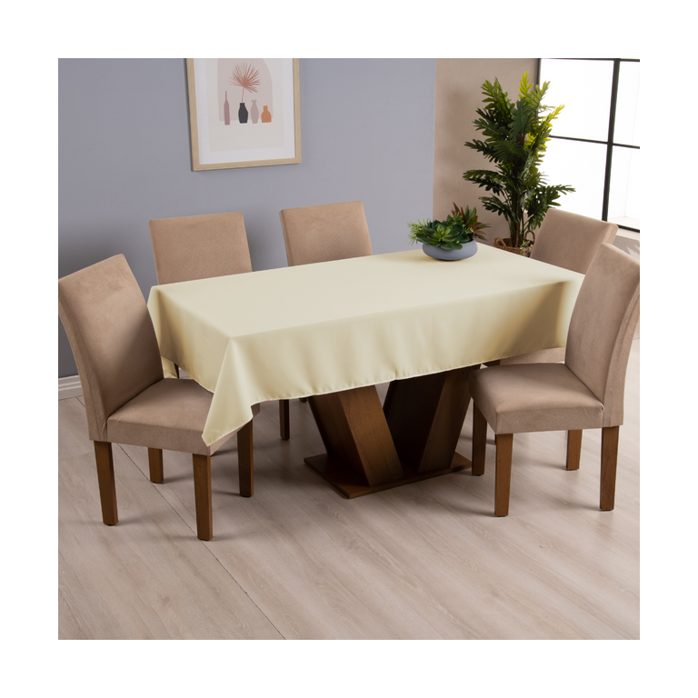 Toalha de Mesa Basic 4 Lugares 1 Pç - Palha