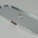 Ver imagem 4 de Bandeja Decorativa de Metal Prata 1x35x12cm Servir Mesa Organizar Café Aparador