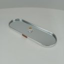 Ver imagem 4 de Bandeja Decorativa para Servir Oval Home&co com Espelho Metal 1x35x12cm Prata