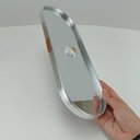 Ver imagem 2 de Bandeja Decorativa de Metal Prata 1x35x12cm Servir Mesa Organizar Café Aparador